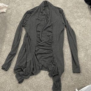 grey cardigan